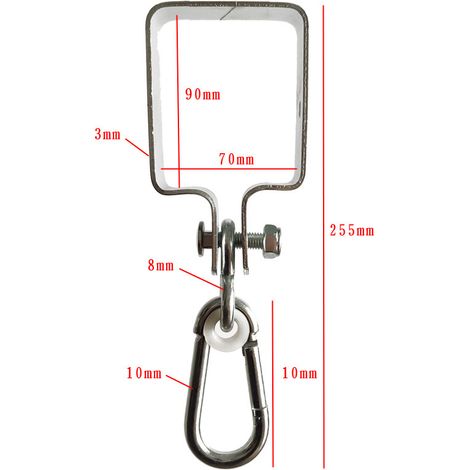 Crochets pour portique de balançoire, boucles de balançoire résistantes, accessoires, anneaux de suspension, roulements, anneaux de levage, boulons, jeux d'extérieur - Boucles de balançoire en tube ca (1/3)