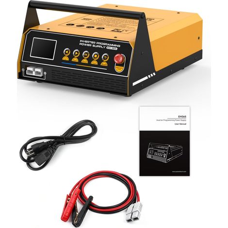 Chargeur de batterie entièrement automatique, alimentation de programmation onduleur, chargeur et démarreur 3 en 1, alimentation de reprogrammation flash, charge rapide, démarrage du véhicule (1/5)