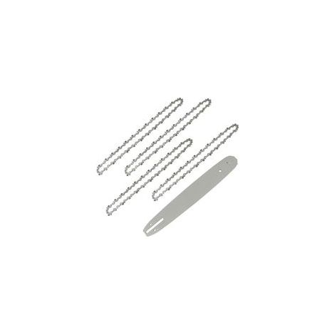 Longueur de Guide-chaîne 35 cm avec 4 Chaînes de Tronçonneuses, 52 Maillons / Entraineurs, Pas de 3/8", Jauge 0,05" (1,3 mm)
