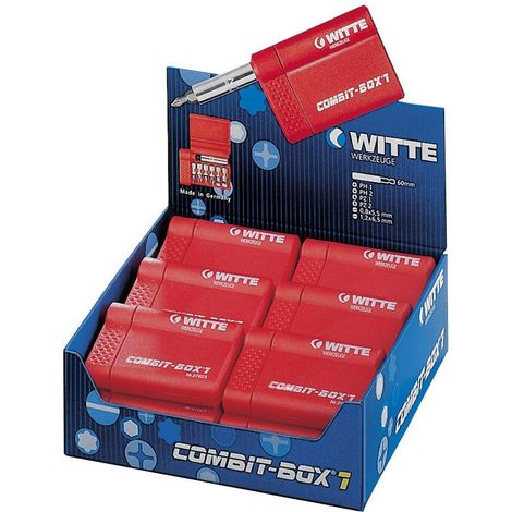Schraubendreher-Bit-Box COMBIT-BOX 7 Bulk (Bitflex TiN Typ Schwarz)  WITTE 27624