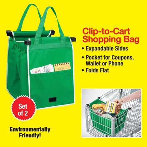 Chariot De Supermarché Avec Crochets Pour Suspendre 2 Sacs à Provisions (1/3)