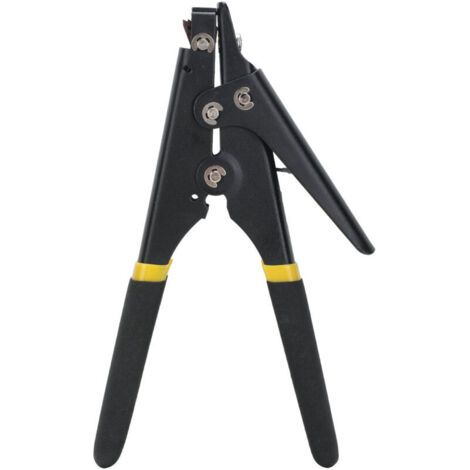 Pistolet à attache de câble en Nylon Portable, outil de fixation et de coupe à fermeture éclair en plastique à Tension réglable, noir (1/4)