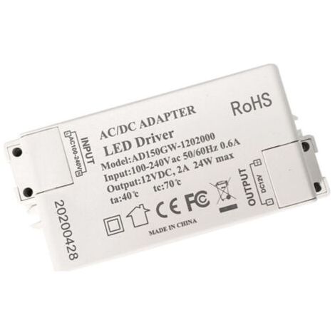 FENH Adaptateur d'alimentation à découpage LED monobloc 24W Transformateur LED-944424mm