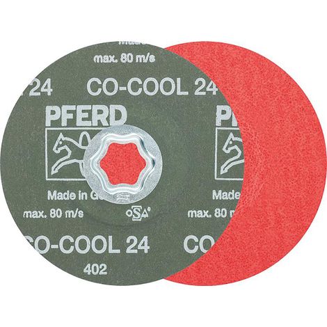 PFERD TOOLS COMBICLICK Keramikkorn Fiberscheibe Ø 115 mm CO-COOL24 für Edelstahl 25 Stk