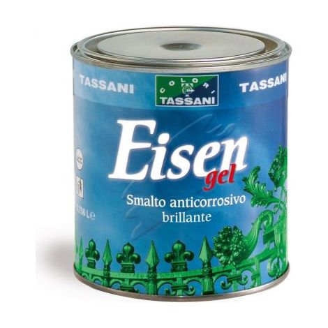 Vernice smalto in gel con antiruggine 2 in 1 NON COLA 0,75 lt EISEN GEL Nero