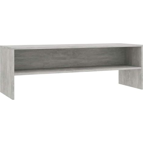 Meuble TV, Étagère TV, Meuble de Salon, Gris béton 120 x 40 x 40 cm Aggloméré OIB1003E (1/5)