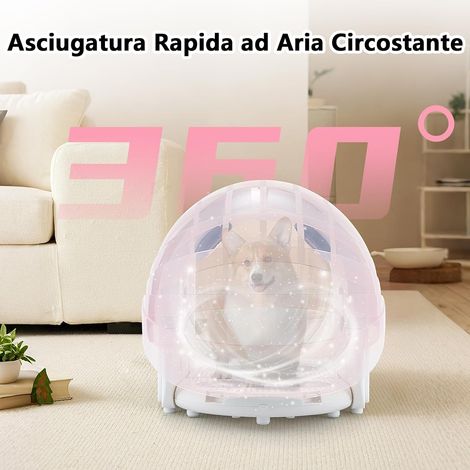 Automatische Haustiertrockenbox Leiser Trockner für Haustiere 600W 360° Luftstrom Faltbare Haartrockner Trockner Gebläse Pet Dryer für Katzen&Hunde 25-43℃ Einstellbar Touchscreen 60.847.544cm