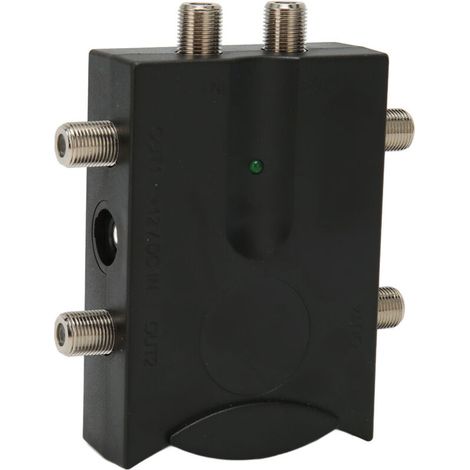 Amplificateur de Signal TV Haute Puissance 2 Entrées 4 Sorties pour Antenne Numérique et Câble (1/5)