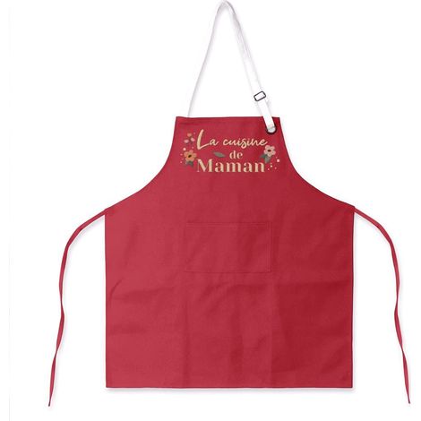Tablier adulte à nouer en coton la cuisine de maman (1/3)