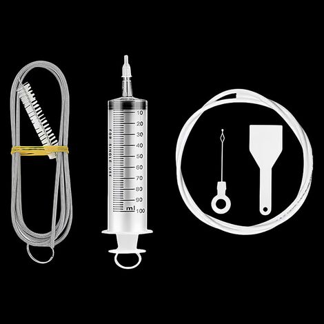 Kit de nettoyage pour réfrigérateur, outil de vidange et de débouchage avec tuyau, pelle de dégivrage et bouchon (ensemble de 5 pièces) (1/5)
