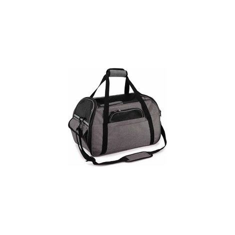 Sac Transport pour Chat/Petit Chien/Lapin, Panier Transport Cabine pour Petit Animal, Sac Porté Main/Bandoulière pour Voyage en Train/Voiture/Avion Homologué(Gris) (1/4)