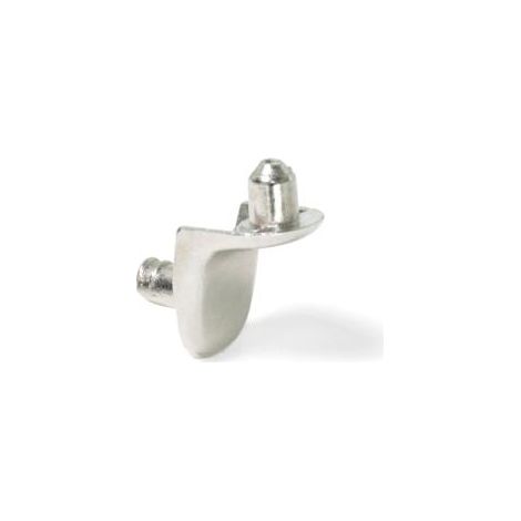 Emuca Soporte para estante de madera, con 2 pernos, D. 5 mm, Zamak, Niquelado, 50 ud. -