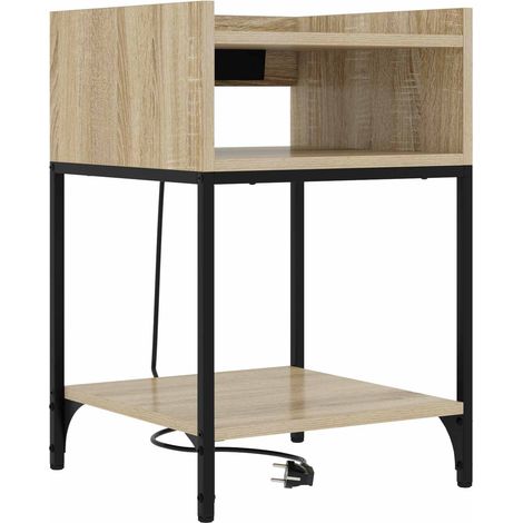Nachttisch mit Regal Sonoma-Eiche 40 x 40 x 61 cm Holzwerkstoff (1/5)