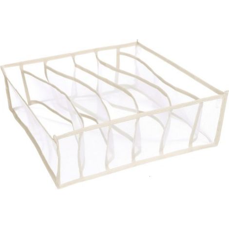 Organizador de armario con 6 compartimentos para ropa interior - blanco