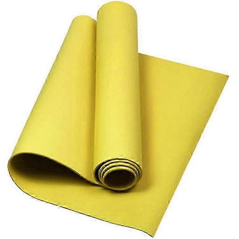 Tapis de yoga antidérapant en EVA de 5 mm d'épaisseur, couverture de musculation et de fitness, équipement de sport, jaune (1/5)