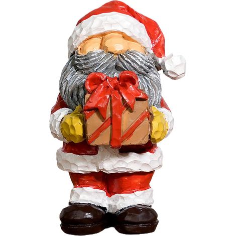 Figurines De Noël De Petite Taille Statuette de Fête en Résine  Décorations Pour La Table De Noël Pour la Décoration Hivernale de Fête à la Maison Meuble de Chevet Bibliothèque et Étagère (1/5)