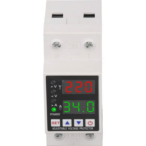 Dispositif de protection contre les surtensions et les sous-tensions AC230V, limiteur de courant, temporisateur, réarmement automatique, 40 A (1/5)
