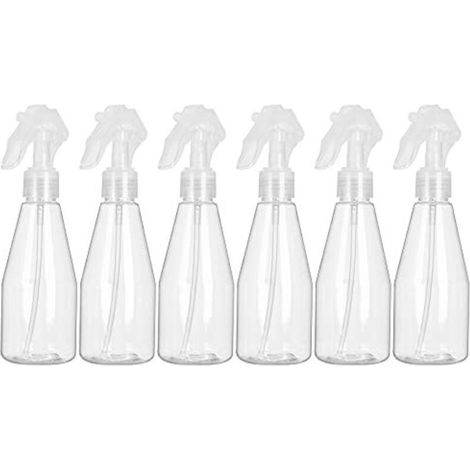 Flacon Spray Vide 200ml, Lot de 6 Vaporisateur Vide en plastique, Bouteille Pulverisateur Vide pour Désinfectant, Jardinage, Nettoyage