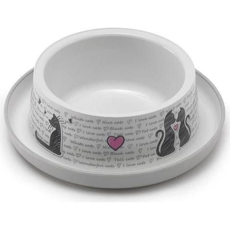 Ciotola media con base antiscivolo e antiformiche linea Con Amore per cani e gatti