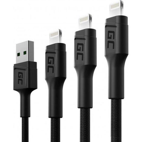 3x Kabel Green Cell Gc Ray Usb - Lightning 30cm