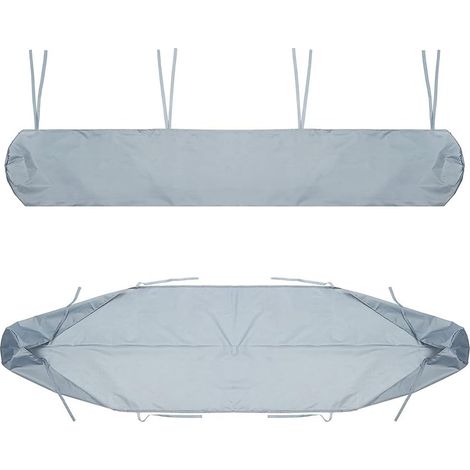 Sac de Protection pour Store Banne, Housse de Protection Anti-poussière pour auvent de terrasse Gris Housse de Rangement pour auvent de terrasse, Protection imperméable, Argent, 2M