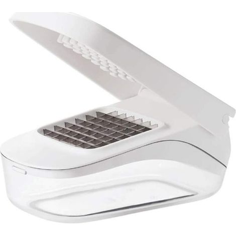Coupe-légumes avec récupérateur – Trancheuse manuelle en acier inoxydable – Réservoir 600 ml – Base antidérapante pour découpe efficace (1/5)