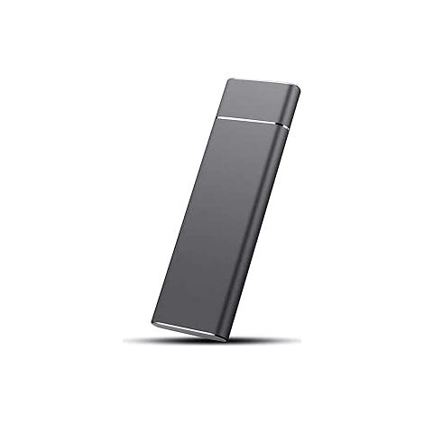 Disque SSD externe professionnel 2 To, USB 3.1 Type-C, portable, compatible avec ordinateurs de bureau, portables, Windows, Mac et Linux (2 To, noir)