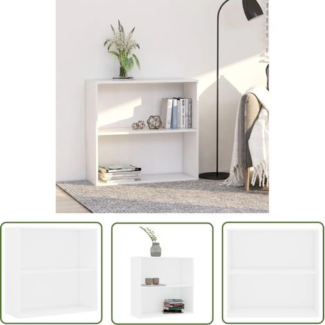 vidaXL Bücherregal Weiß 80x30x76,5 cm Holzwerkstoff (1/5)