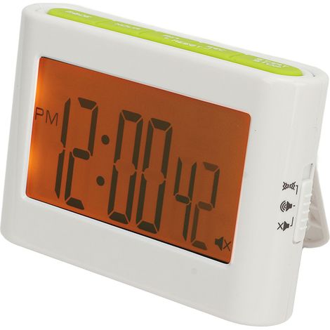 Minuteur numérique rétro-éclairage bip sonore vibration alerte lumineuse avec support aimanté vert pour cuisine (1/5)