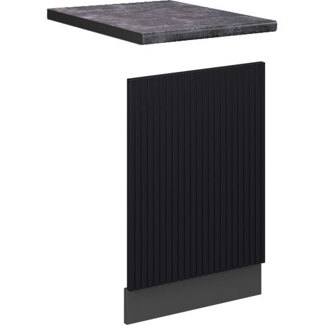 Pannello frontale Fame-Line, Nero rigato, 45 cm , PL Antracite, Vicco