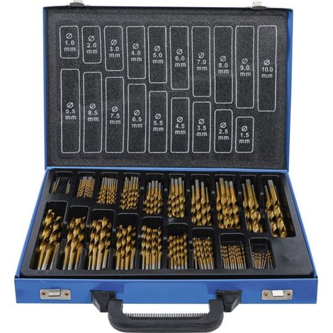 Bgs Technic – Jeu de forets HSS nitruré au titane 1-10 mm – 170 pièces – Précision dimensionnelle – Pour métal, plastique et bois (1/5)