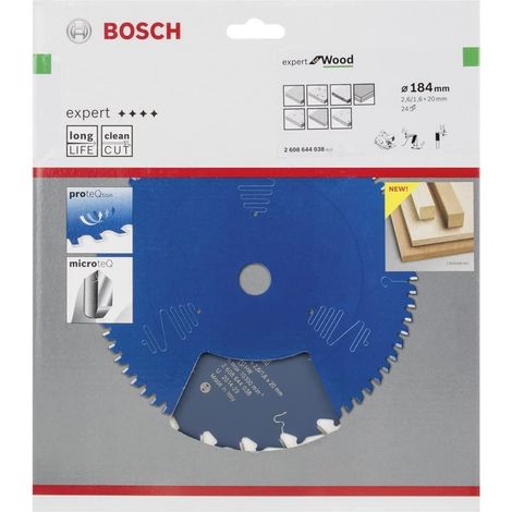 Accessories 2608644038 Lame de scie circulaire expert for wood 184 x 20 x 2,6 mm 24 (1/4)