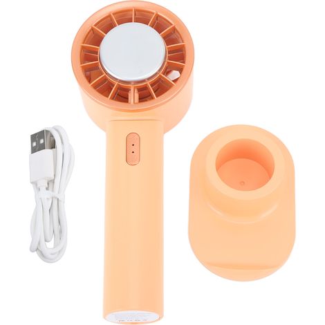 Mini ventilateur portable rechargeable par USB avec batterie 2200 mAh et plaque de refroidissement à semi-conducteurs, couleur orange été.-AquaForge (1/5)