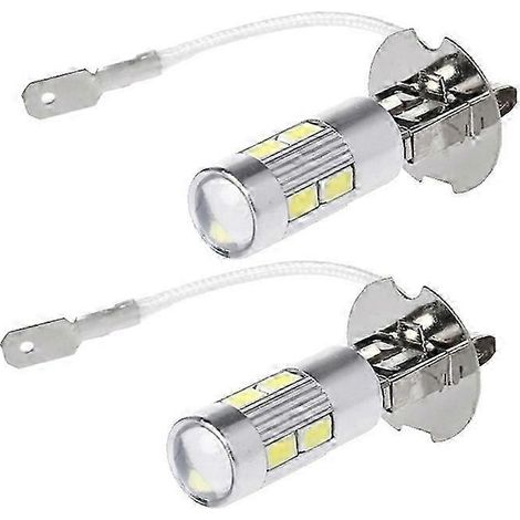 Lot de 2 ampoules LED H3 10 SMD 5630 pour feux de brouillard, 12 V, feu de jour. (1/4)