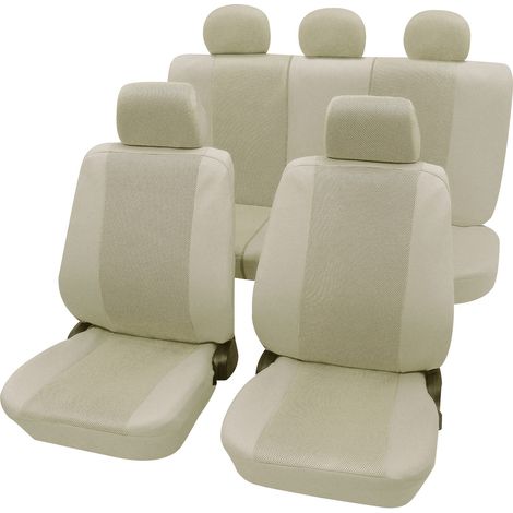 Petex 26174809 Sydney Sitzbezug 11teilig Polyester Beige Fahrersitz, Beifahrersitz, Rücksitz