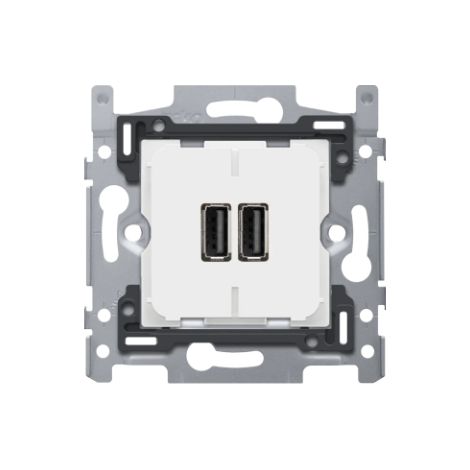 NIKO 420-00511 CARGADOR DOBLE USB-A INTELIGENTE, FIJACIÓN CON TORNILLOS