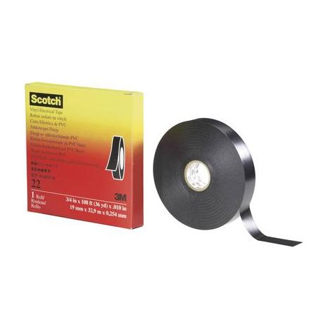 Ruban isolant Scotch™ 22 Scotch SCOTCH22-38X33 noir (L x l) 33 m x 38 mm résine caoutchouc 1 pc(s) (1/4)