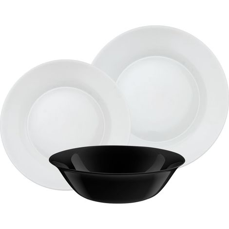 Set aus 18 Florina Domino Opalglastellern