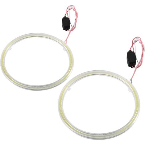 1 Paar automatische Halo-Ringe, COB Angel Eye Chips, LED-Tagfahrlichtscheinwerfer für Motorrad und Auto, 120 mm.