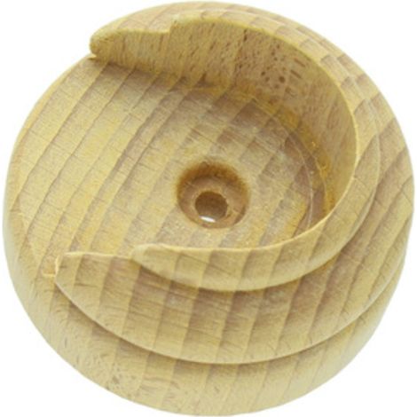ROSETTA BASTONE LEGNO TENDA A PARETE D 35 MM NATURALE Q.TA 2