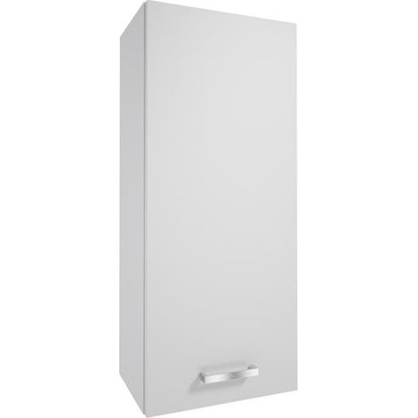Armario de baño suspendido Mea blanco brillante de 71x30 cm.