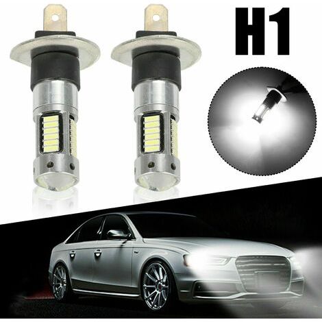 GHOST Kit de 2 ampoules LED H1 neuves pour phares antibrouillard/phares, feux de route, blanc xénon HID 6000K (1/5)