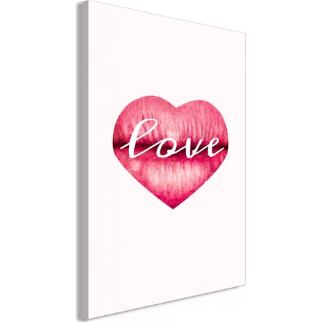 Quadro - Love Lips (1 Part) Vertical - 80x120 (1/4)