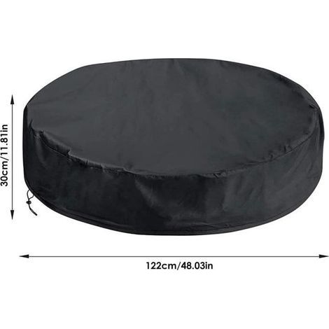 Bâche de piscine ronde - Non spécifié - 122X30cm - Cordon de serrage - Protection contre saleté - Matériau 210D (1/4)