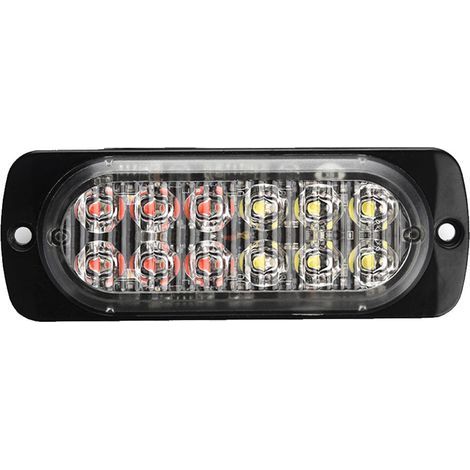 12-24V LED-Warnblinker für Lkw und Pkw, weiß/rot (1/5)