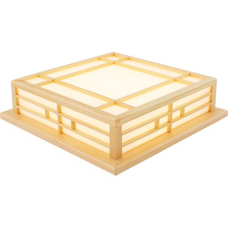 Plafonnier de style japonais de 24 W, lampe de plafond encastrée, luminaire LED carré (1/5)