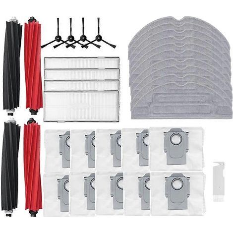 Pour Roborock S8 Pro Ultra S8+ Double brosse principale aspirateur pièces filtre HEPA serpillière sac poussière Kits (1/5)