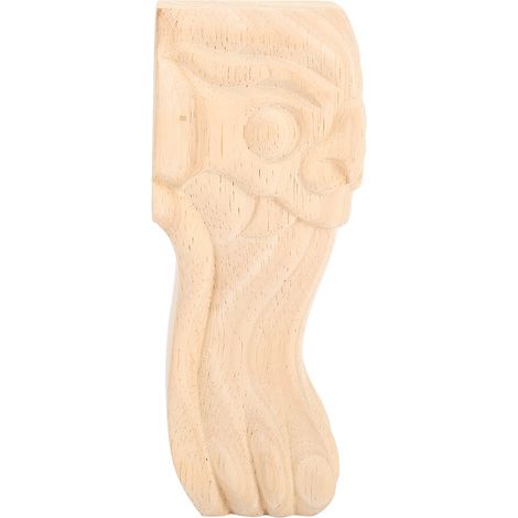 Lot de 2 pieds de table élégants en bois sculpté, parfaits pour canapé, table basse ou meuble TV. (1/5)