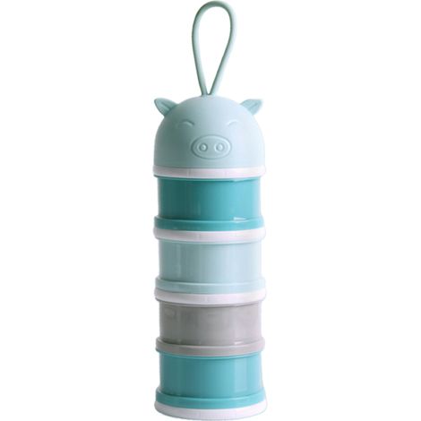 Distributeur de Lait en Poudre 4 Étages Portable, Boîte de Stockage pour Nourriture Bébé Voyage (1/5)