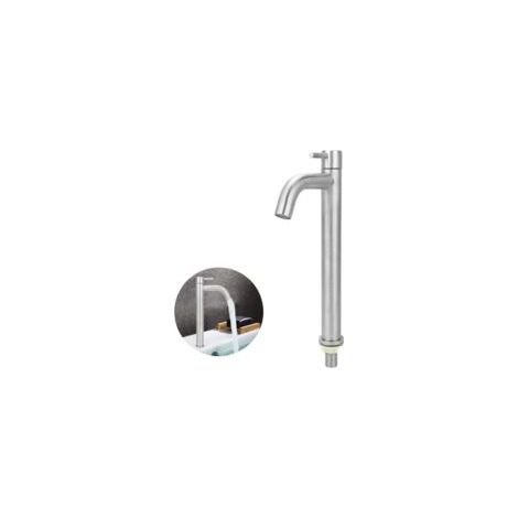 Rubinetto singolo, acciaio inox, acqua fredda, rubinetto per bagno, lavabo